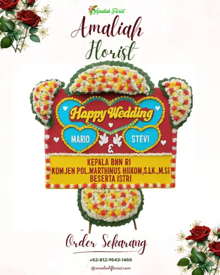 Papan Bunga Pernikahan Warangan